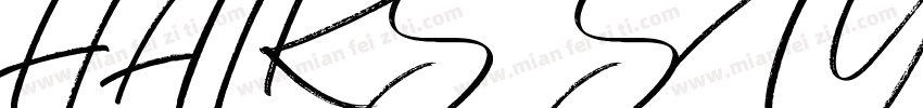 HAIRS STYLIUS字体转换